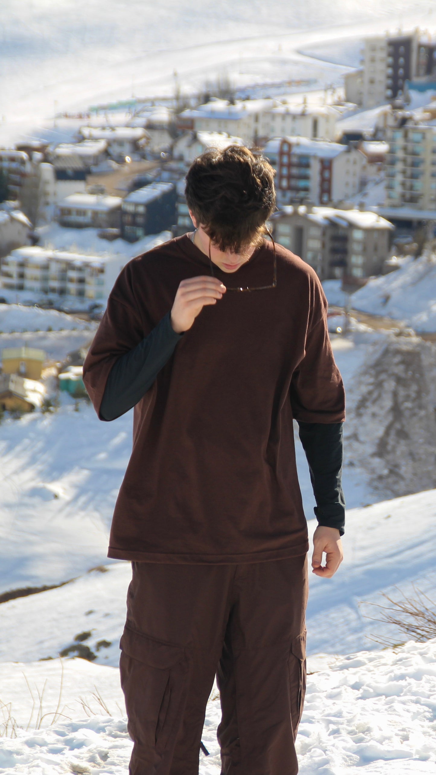 Polera Half-Blank Cafe Chocolate